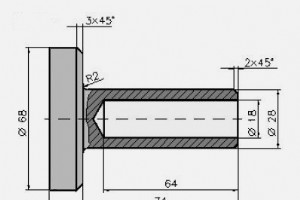 CNC 旋盤プログラミング演習 Fanuc G71 ターニング サイクル、G74 ペック ドリリング サイクル
