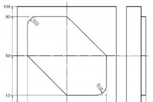 CNC の立形マシニング センターのプログラミング例