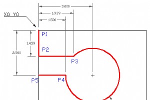 Fresado de arco usando G2 I &J Ejemplo de programa CNC