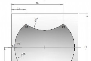 複数の円弧を結合する CNC Mill サブプログラムの例 G02 G03 G41