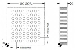 線形パターンを使用したグリッド パターン演習 (サイクル 221) ハイデンハイン会話型プログラミング