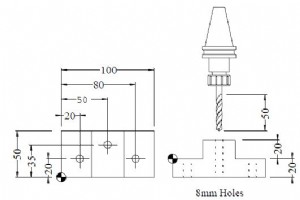 Drilling Cycle Heidenhain 会話型プログラミングの例