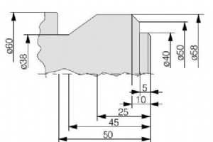 Exemple de tournage extérieur du programme Siemens Sinumerik CYCLE95