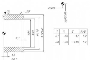 NUMS 322T CNC プログラムの例