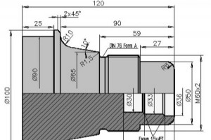 スレッド付きソケット Fanuc 21i CNC プログラム演習