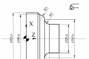 ラジアス CNC 旋盤プログラムの例による単純な輪郭旋削