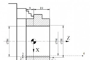 単純なボーリング加工 CNC 旋盤プログラムの例