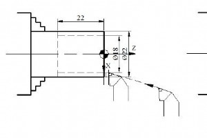 単純な直径ターニング CNC 旋盤プログラムの例