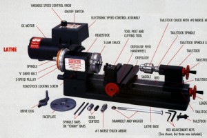 Explication des pièces principales du tour CNC Sherline