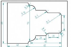 CNC School Multiple Radius Arc G02 G03 CNC Lathe プログラム