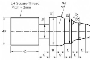 Fanuc G76 左ねじ G75 溝入れの例 CNC 旋盤