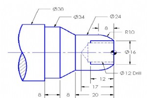 使用 G71 G74 G01 的 CNC 车床程序 OD 车削钻孔 ID 镗孔
