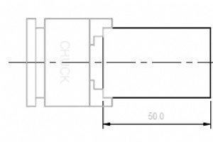 G74 ドリル サイクル CNC ターニング プログラムを使用して深さ 40 mm の真鍮に穴を開ける