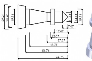 使用 G71 车削循环 CNC 车床的轮廓车削示例