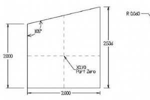 Haas コーナーの丸み付けと面取りプログラムの例