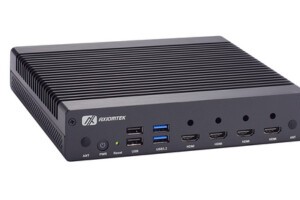 DSP522: 40mm Slim Fanless Digital Signage Player with 13th Gen Intel Core i5‑1335UE for 4×4K UHD Performance