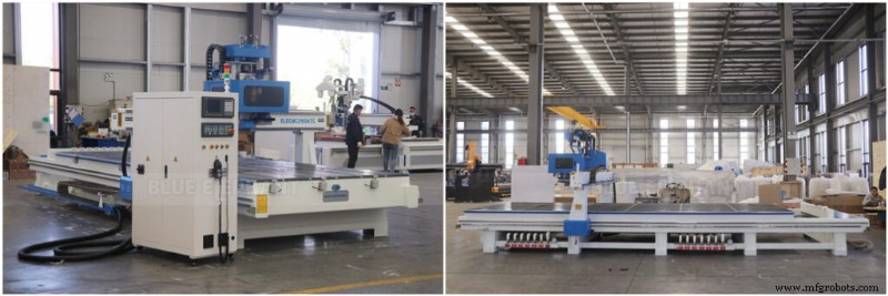 骨材と 9+4 ドリルヘッドを備えた 2160mm ATC CNC ルーターがスラバヤに納入 – 家具やキャビネットの生産に最適 