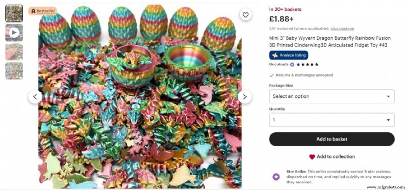 As 10 impressões 3D comprovadas mais vendidas no Etsy hoje 