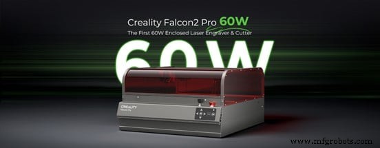 Creality Falcon 2 Pro 60W 소개:최초의 Class-1 밀폐형 레이저 조각기 및 절단기 