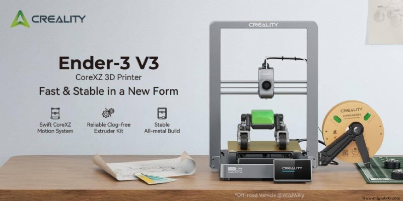 Ender‑3 V3 от Creality:установка нового эталона скорости и качества с помощью технологии CoreXZ 