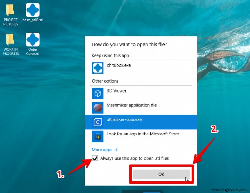 Configure Cura como la aplicación predeterminada para archivos STL:guía paso a paso 