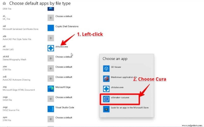 Configure Cura como la aplicación predeterminada para archivos STL:guía paso a paso 