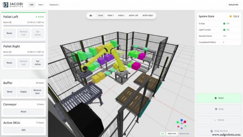 Paletização de caixas mistas em tempo real com tecnologia Photoneo MotionCam‑3D 